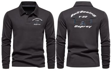 BOEING BELL V22 LONG SLEEVE POLO